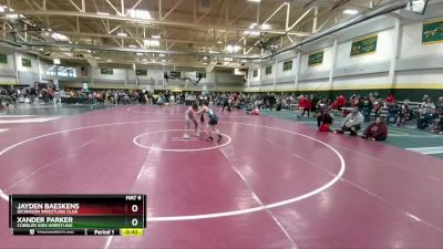 105 lbs Cons. Round 2 - Xander Parker, Cobbler Kids Wrestling vs Jayden Baeskens, Dickinson Wrestling Club