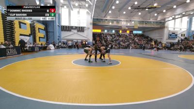 126 lbs Champ. Round 1 - Dominic Rhodes, Delcastle H S vs Clif Bakhsh, Saint Marks H S