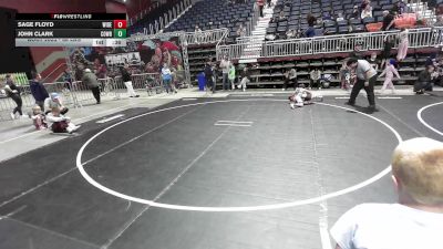 66 lbs Semifinal - Sage Floyd, Widefield WC vs John Clark, Cowboy Kids WC