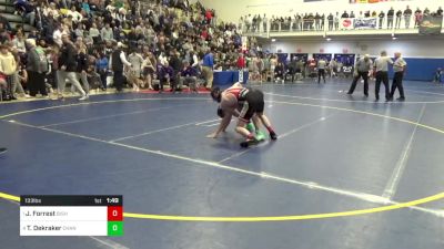 133 lbs Semifinal - Jax Forrest, Bishop McCort vs Tyler Dekraker, Chantilly-VA