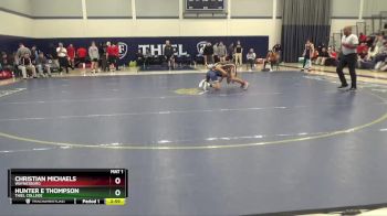 133 lbs Semifinal - Hunter E Thompson, Thiel College vs Christian Michaels, Waynesburg