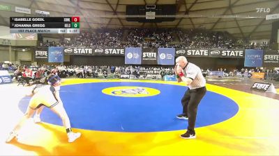 Girls 3A 105 lbs 1st Place Match - Isabelle Goedl, Sedro-Woolley (Girls) vs Johanna Gregg, Kelso (Girls)