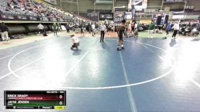 150 lbs Cons. Round 2 - Jayse Jensen, Iowa vs Erick Grady, Lawrence North Wrestling Club