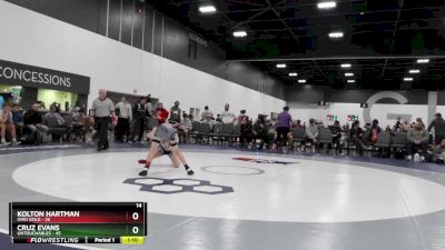 85 lbs Round 3 - Kolton Hartman, Ohio Gold vs Cruz Evans, Untouchables