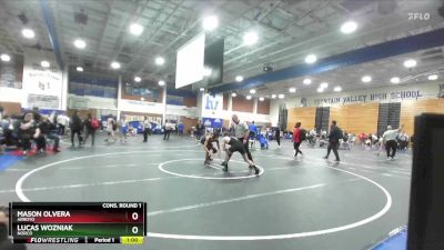 132 lbs Cons. Round 1 - Mason Olvera, Arroyo vs Lucas Wozniak, Norco