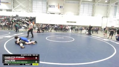 100-101 lbs Round 3 - Irene Rose, Brockport Jr Blue Devils Wrestling Club vs Charlotte Stoeckel, Club Not Listed