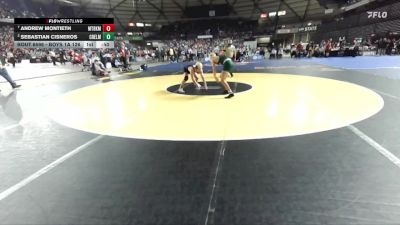 Boys 1A 126 lbs 3rd Place Match - Andrew Montieth, Mount Baker vs Sebastian Cisneros, Chelan