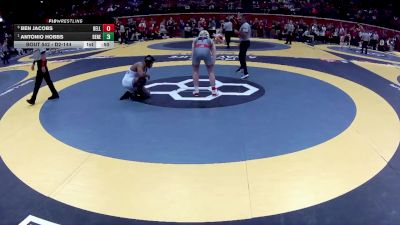 D2-144 lbs 5th Place Match - Antonio Hobbs, Benedictine vs Ben Jacobs, Bellevue