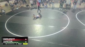 43-45 lbs Round 3 - Cayson Cline, Teller Takedown Wrestling Club vs Cooper Spencer, Olympian Wrestling