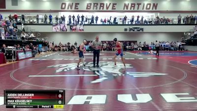 113 lbs Semis & 3rd Wb (16 Team) - Max Kraselsky, St Francis School vs Aiden Dellinger, Oglethorpe County