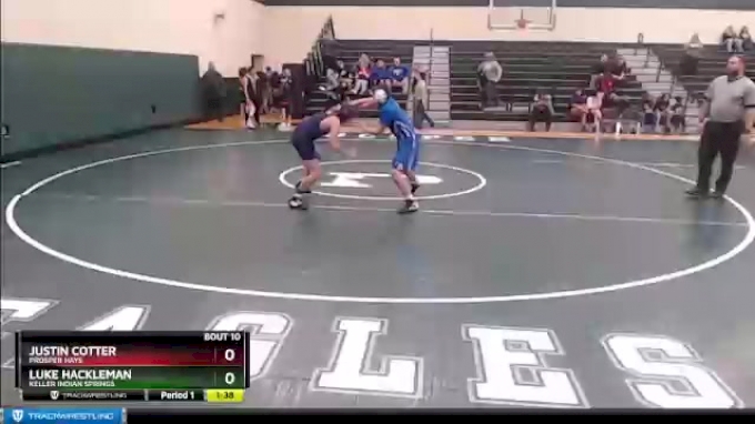 132 lbs Champ. Round 1 - Justin Cotter, Prosper Hays vs Luke Hackleman ...