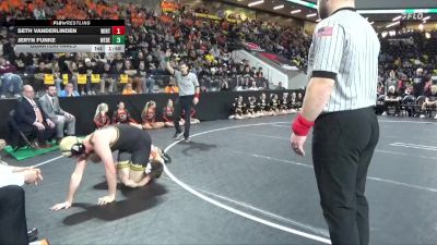 215 lbs Quarterfinal - Seth Vanderlinden, Winterset vs Jeryn Funke, West Delaware, Manchester