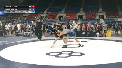120 lbs Cons. Rd Of 32 - Landon Clore, Maryland vs Hamid Hashimi, Colorado