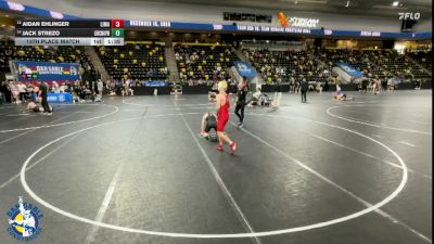 144 lbs 13th Place Match - Aidan Ehlinger, Linn-Mar vs Jack Strezo, New Lenox (Lincoln-Way West)
