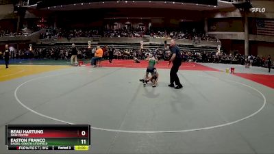 50 lbs Champ. Round 1 - Easton Franco, Dassel-Cokato-Litchfield vs Beau Hartung, Sauk Centre