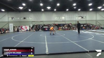 112 lbs Placement Matches (16 Team) - Ayane Jasinski, Illinois vs Carrigan Dellinger, Kansas