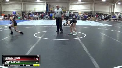 110 lbs Cons. Round 2 - Lacey Carmack, Taylor vs McKayla Medal, Perry (Massillon)