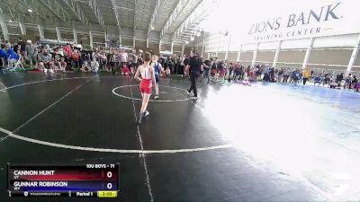 71 lbs Champ. Round 1 - Cannon Hunt, UT vs Gunnar Robinson, WY