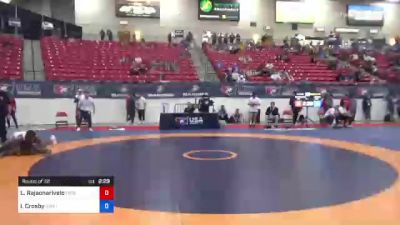 74 kg Round Of 32 - Loranzo Rajaonarivelo, Patriot Elite Wrestling Club vs Isaiah Crosby, Beaver Dam Wrestling Regional Training Center