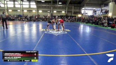 149 lbs Champ. Round 1 - Jonathan Davila, Bridgewater State University vs Nicholas Roeger, Castleton University