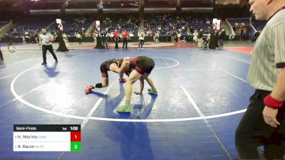 144 lbs Semifinal - Harry Marino, Conard vs Aidan Baum, Milford [MA]