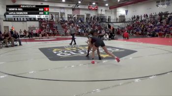 100 lbs Quarterfinal - Layla Hamilton, West Branch vs Semiya Gill, Maquoketa