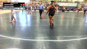 118 lbs Champ. Round 1 - Kaylyn Schiro, Wildcats Wrestling vs Kaytlyn Young, Rabbit Wrestling Club