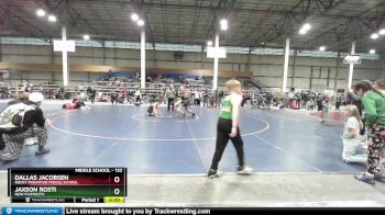 132 lbs Cons. Semi - Jaxson Rosti, New Plymouth vs Dallas Jacobsen, Rocky Mountain Middle School