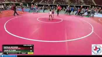 65 lbs Cons. Round 3 - Camille Clark, El Paso Supers Wrestling Club vs Natalia Roysden, Brazos Valley Wrestling Club