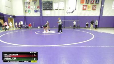 100 lbs Round 4 - Mariah Pope, Bloomington South vs Halle Sanders, Edgewood