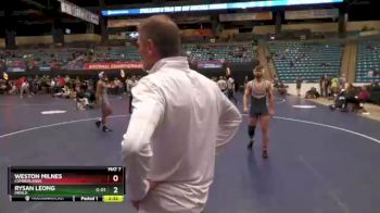 165 lbs Cons. Round 2 - Rysan Leong, Menlo vs Weston Milnes, Cumberlands