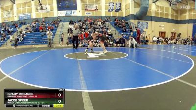 105 lbs Cross Bracket (8 Team) - Brady Richards, Garrett Wrestling Club vs Jacob Spicer, Indian Creek Wrestling Club (S)