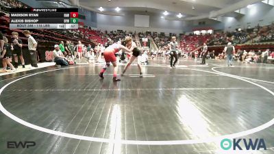 115 lbs 3rd Place - Madison Ryan, Raw Wrestling Club vs Alexis Bishop, Bristow Elementary Wrestling Club