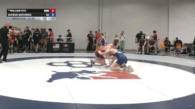 92 kg Cons. Rd Of 32 - William Etu, Wild Buffalo Wrestling Club vs Jaxson Mathenia, Illinois