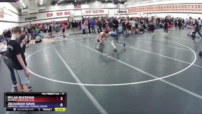 77 lbs Round 1 - Rylan Ruckman, Beatrice Wrestling Club vs Zechariah Davis, Nebraska Wrestling Training Center