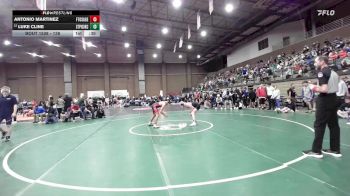 138 lbs 7th Place Match - Luke Cline, St. Pius X (Kansas City) vs Antonio Martinez, Fort Osage