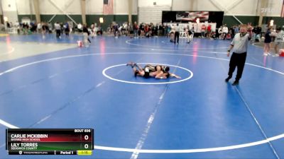 94-104 lbs Round 3 - Carlie McKibbin, Bayard High School vs Lily Torres, Sedgwick County