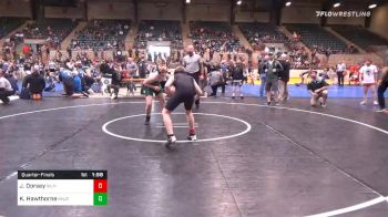 140 lbs Quarterfinal - John Dorsey, Gilmer Bobcat Wrestling vs Kade Hawthorne, North Hall Jr Trojans