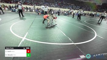 70 lbs Semifinal - Clay Bach, Weatherford Youth Wrestling vs Karson Woods, Morris Wrestling Association