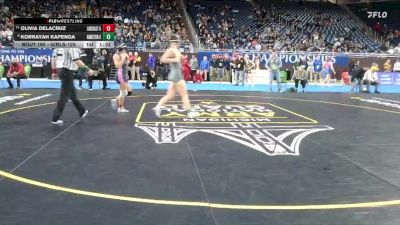 Girls-125 lbs Quarterfinal - Korrayah Kapenga, Hamilton (Girls) vs Olivia DeLaCruz, Lansing Eastern (Girls)