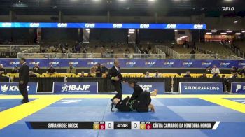 Cíntia Camargo Da Fontoura Honor vs Sarah Rose Block 2026 Pan Jiu Jitsu IBJJF Championship