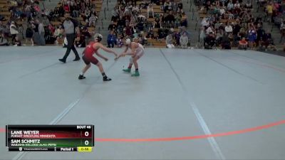 70 lbs Cons. Round 2 - Sam Schmitz, Wabasha-Kellogg-Alma-Pepin vs Lane Weyer, Pursuit Wrestling Minnesota