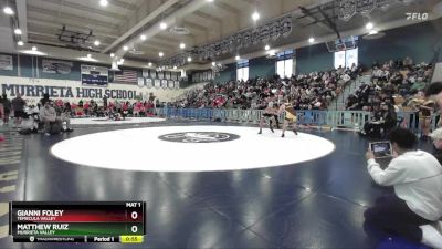 138 lbs Cons. Semi - Gianni Foley, Temecula Valley vs Matthew Ruiz, Murrieta Valley