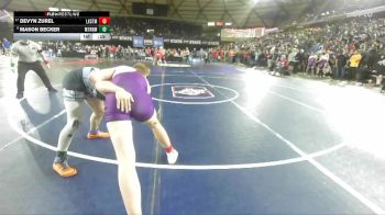 Boys 4A 190 lbs Cons. Round 3 - Mason Becker, Mount Rainier vs Devyn Zurel, Lake Stevens