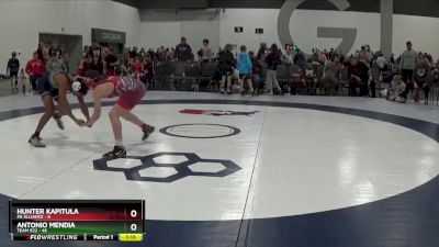 119 lbs Round 2 (6 Team) - Hunter Kapitula, PA Alliance vs Antonio Mendia, Team 922