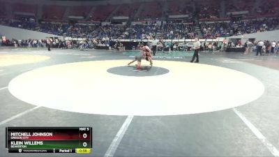 6A-157 lbs Cons. Round 3 - Klein Willems, Beaverton vs Mitchell Johnson, Oregon City