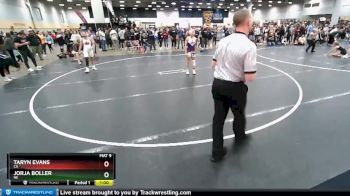 112 lbs Cons. Round 3 - Jorja Boller, NE vs Taryn Evans, CA