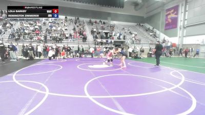 55 kg Cons. Sub-quarters - Lola Barkby, Warrior RTC vs Remington Zimmerer, Ascent Wrestling Academy