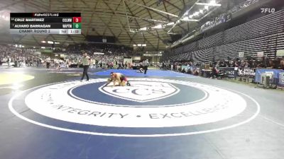 Boys 1A 113 lbs Champ. Round 2 - Alvaro Barragan, Wapato vs Cruz Martinez, Cascade (Leavenworth)