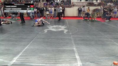 95_B lbs Round Of 16 - David Wehry, Tri Valley vs Kasey Komisarski, Wattsburg